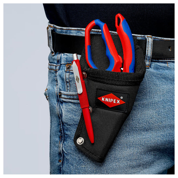 Kéo cắt lưỡi cong 45°, chuyên dùng cho thợ điện KNIPEX 95 05 20 SB chiều dài 160mm, tay cầm bọc nhựa chống trượt