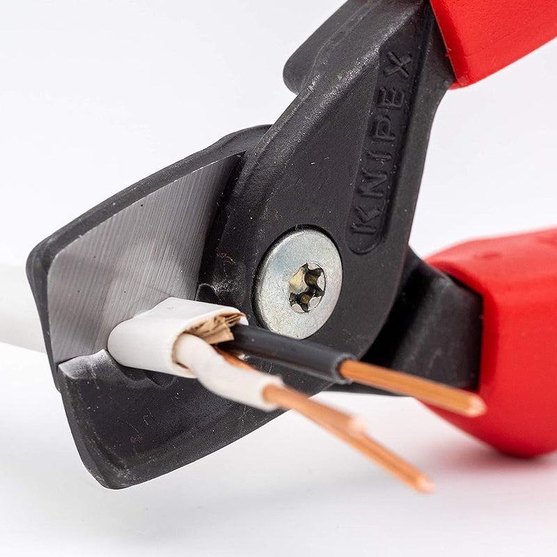 Kìm cắt cáp dòng StepCut KNIPEX 95 12 160 chiều dài 160mm, mạ đen nhám, tay cầm bọc nhựa chống trượt