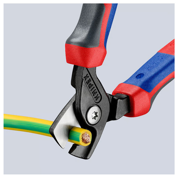 Kìm cắt cáp dòng StepCut KNIPEX 95 12 160 chiều dài 160mm, mạ đen nhám, tay cầm bọc nhựa chống trượt