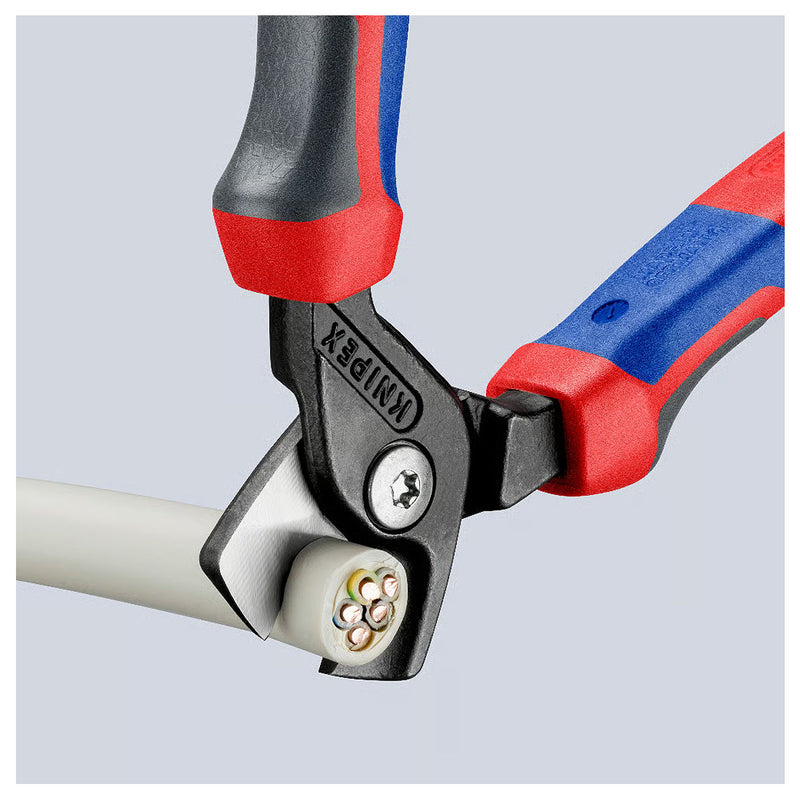 Kìm cắt cáp dòng StepCut KNIPEX 95 12 160 chiều dài 160mm, mạ đen nhám, tay cầm bọc nhựa chống trượt