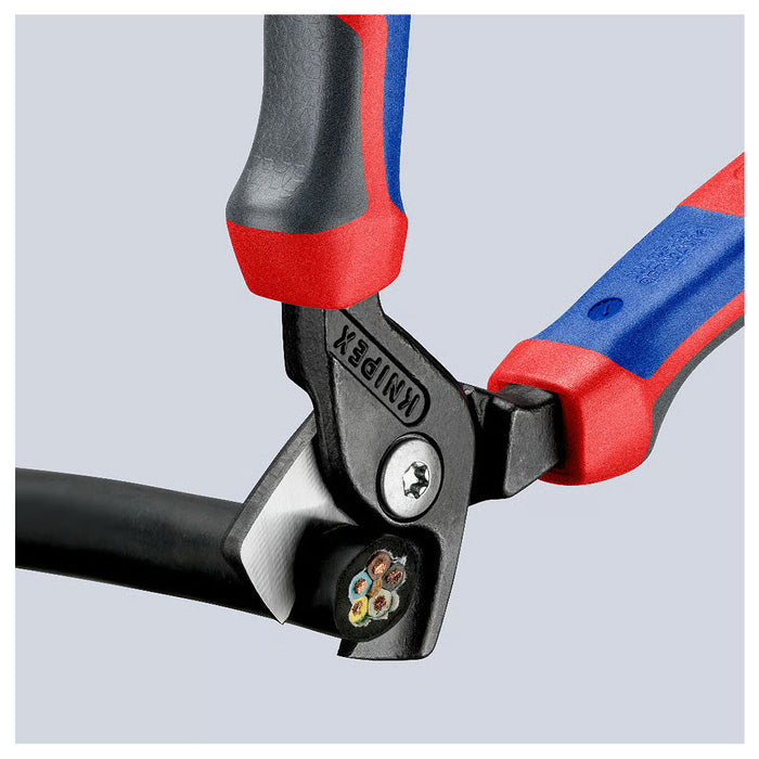 Kìm cắt cáp dòng StepCut KNIPEX 95 12 160 chiều dài 160mm, mạ đen nhám, tay cầm bọc nhựa chống trượt