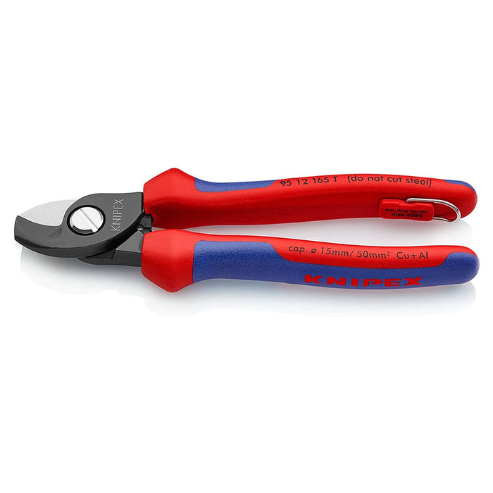 Kìm cắt cáp KNIPEX chiều dài 165mm, mạ đen nhám, tay cầm bọc nhựa chống trượt