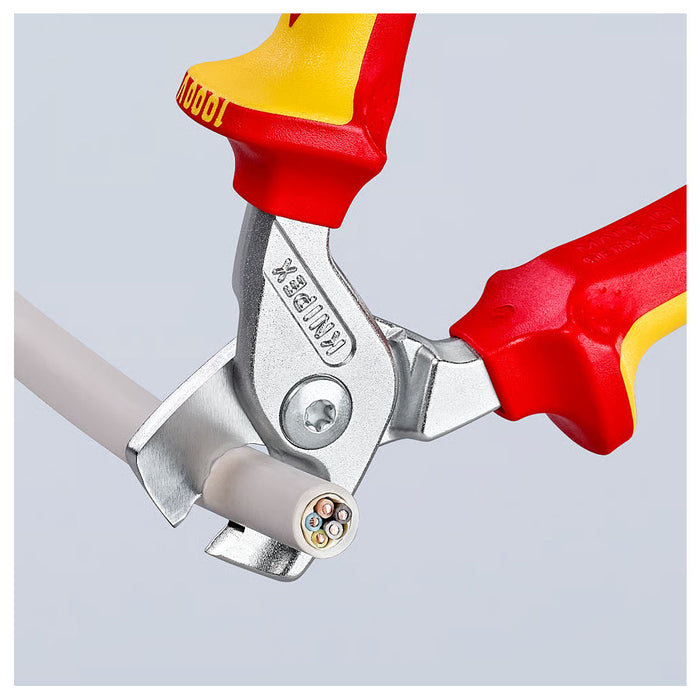 Kìm cắt cáp dòng StepCut KNIPEX 95 16 160 cách điện 1000V, chiều dài 160mm, mạ Chrome