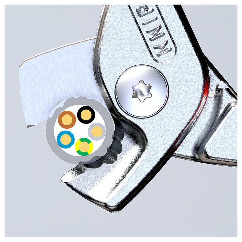 Kìm cắt cáp dòng StepCut KNIPEX 95 16 160 cách điện 1000V, chiều dài 160mm, mạ Chrome