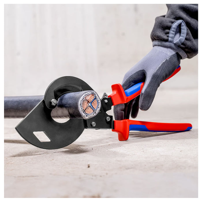 Kìm cắt cáp nhông, cho cáp bọc thép SWA KNIPEX 95 32 315 A chiều dài 315mm, mạ đen nhám, tay cầm bọc nhựa chống trượt