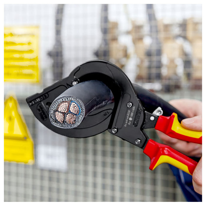 Kìm cắt cáp nhông, cho cáp bọc thép SWA KNIPEX 95 36 315 A cách điện 1000V,  chiều dài 315mm, mạ đen nhám