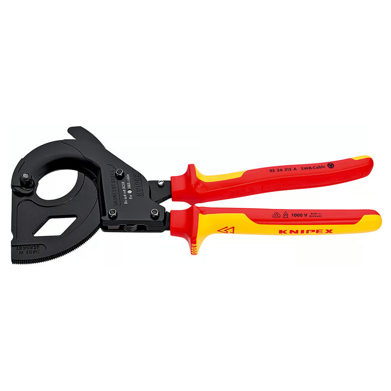 Kìm cắt cáp nhông, cho cáp bọc thép SWA KNIPEX 95 36 315 A cách điện 1000V,  chiều dài 315mm, mạ đen nhám