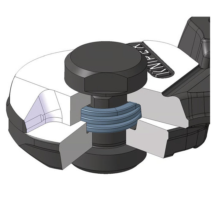 Kìm cắt cáp thép, có lỗ bấm đầu khuyên KNIPEX 95 61 190 chiều dài 190mm, mạ đen nhám, tay cầm bọc nhựa kháng dầu mở