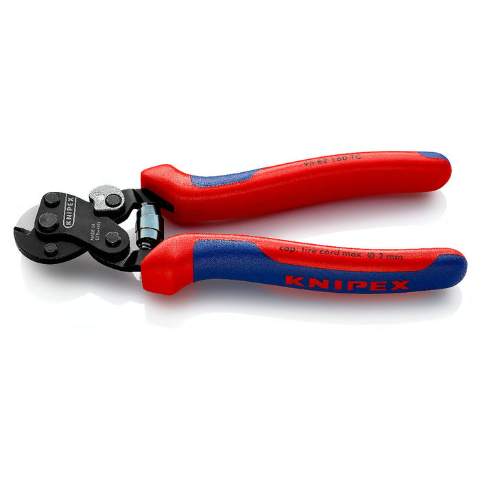 Kìm cắt cáp thép KNIPEX chiều dài 160mm, mạ đen nhám, tay cầm bọc nhựa chống trượt