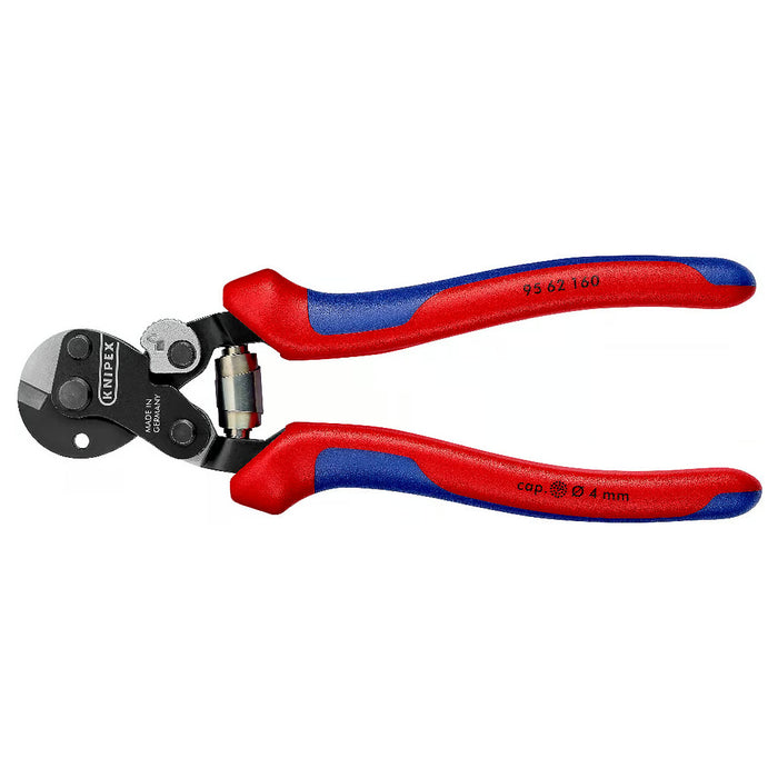 Kìm cắt cáp thép KNIPEX chiều dài 160mm, mạ đen nhám, tay cầm bọc nhựa chống trượt