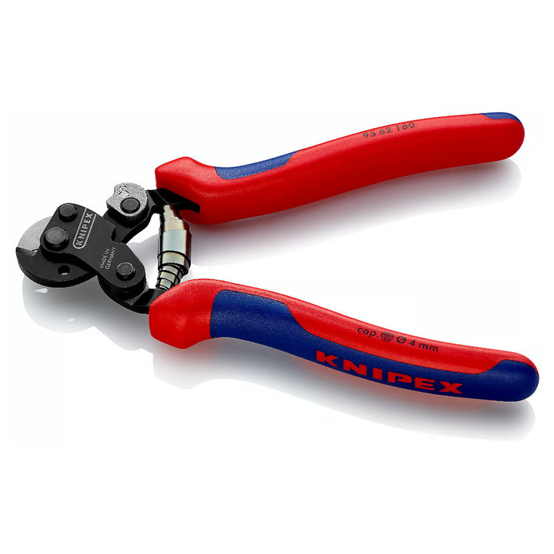 Kìm cắt cáp thép KNIPEX chiều dài 160mm, mạ đen nhám, tay cầm bọc nhựa chống trượt