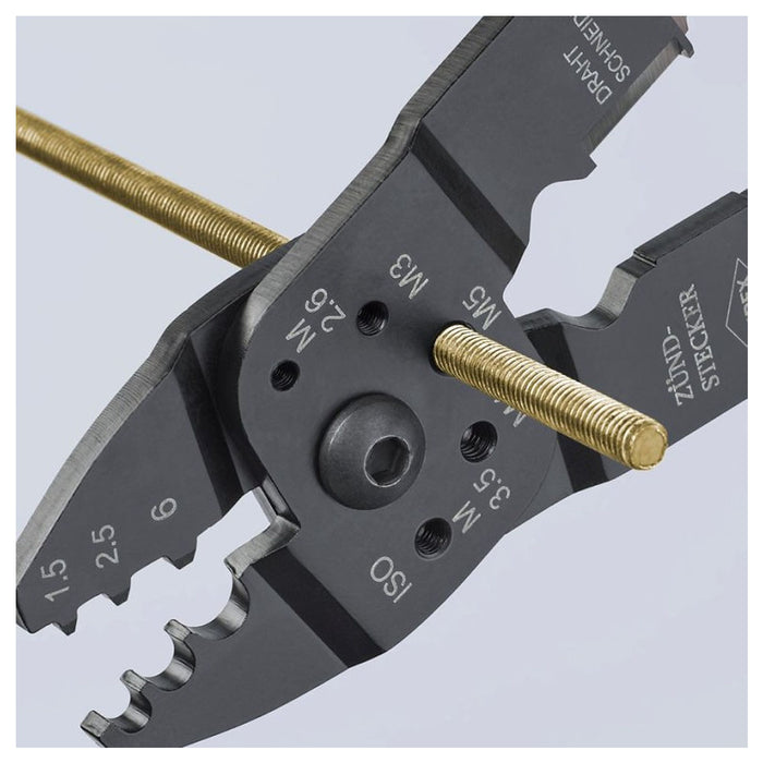 Kìm đa năng KNIPEX 97 21 215 C chiều dài 230mm, mạ đen nhám, tay cầm bọc nhựa chống trượt