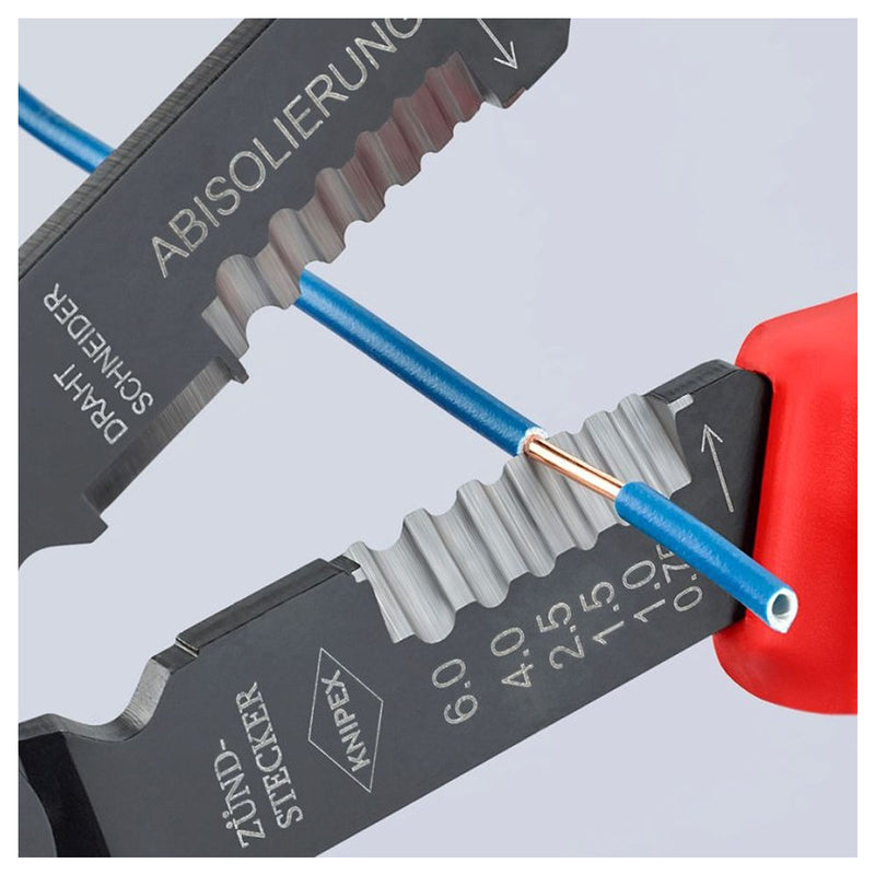 Kìm đa năng KNIPEX 97 21 215 C chiều dài 230mm, mạ đen nhám, tay cầm bọc nhựa chống trượt