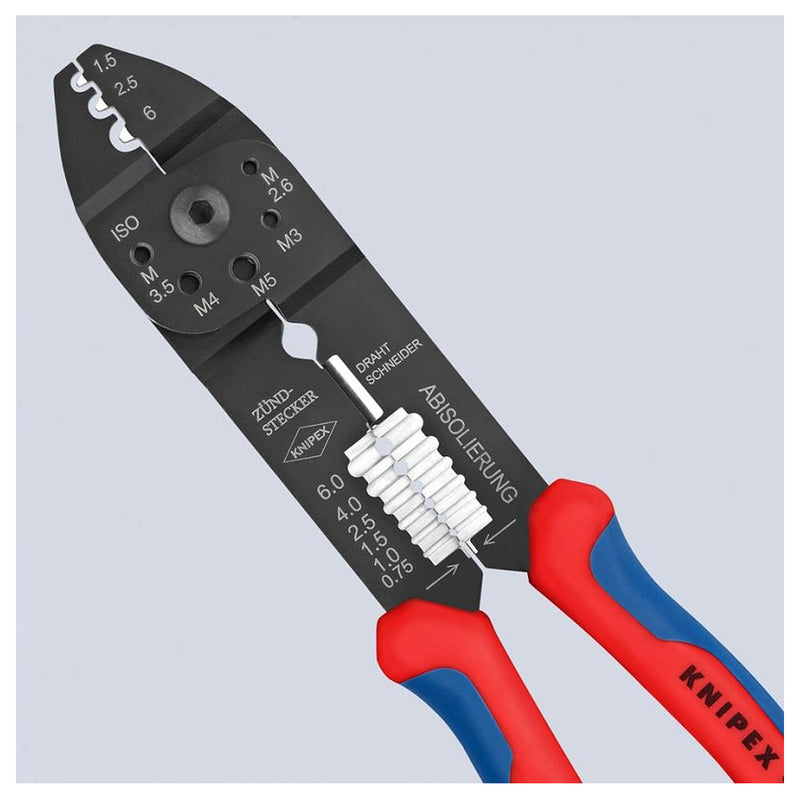Kìm đa năng KNIPEX 97 21 215 C chiều dài 230mm, mạ đen nhám, tay cầm bọc nhựa chống trượt