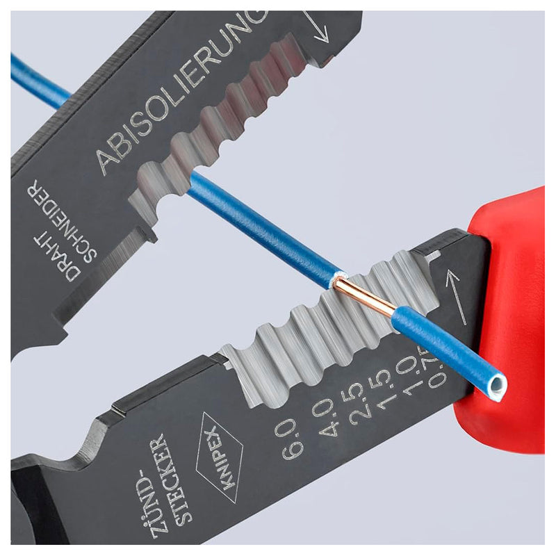 Kìm đa năng KNIPEX 97 21 215 chiều dài 230mm, mạ đen nhám, tay cầm bọc nhựa chống trượt