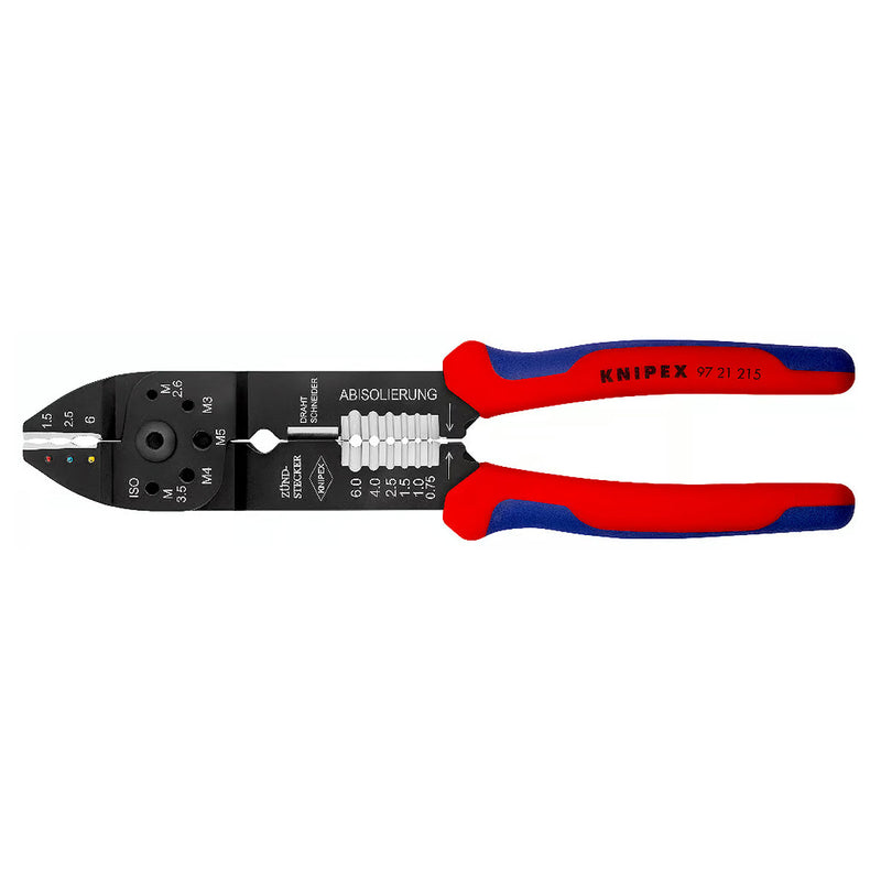 Kìm đa năng KNIPEX 97 21 215 chiều dài 230mm, mạ đen nhám, tay cầm bọc nhựa chống trượt