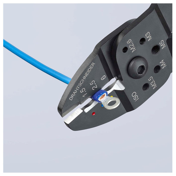 Kìm đa năng KNIPEX 97 22 240 chiều dài 240mm, mạ đen nhám, tay cầm bọc nhựa chống trượt