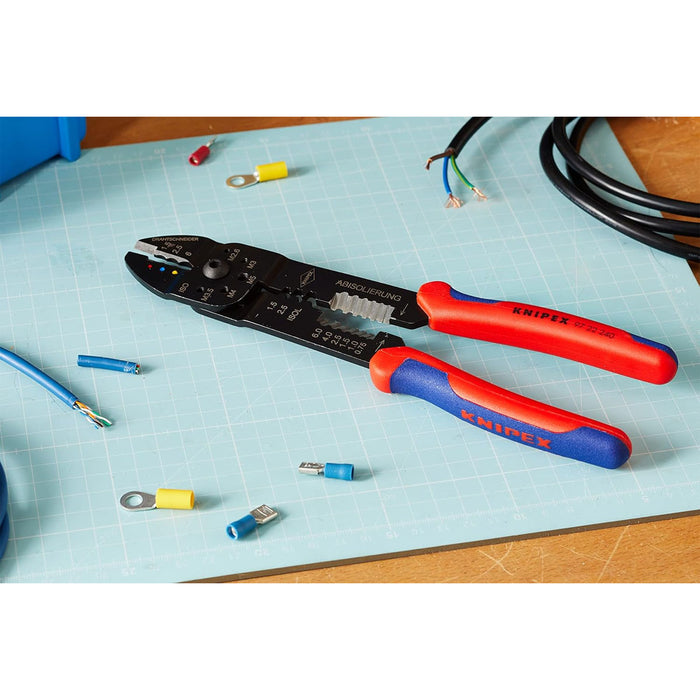 Kìm đa năng KNIPEX 97 22 240 chiều dài 240mm, mạ đen nhám, tay cầm bọc nhựa chống trượt