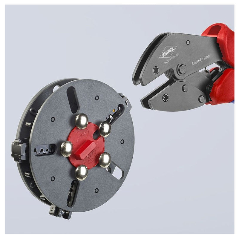 Kìm bấm cose đa năng, loại 3 ngàm bấm dòng MultiCrimp KNIPEX 97 33 01 chiều dài 250mm, khả năng bấm cose từ 0.25mm² - 6mm²