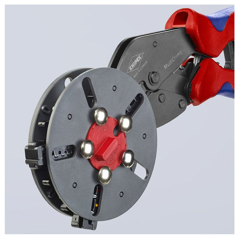 Kìm bấm cose đa năng, loại 3 ngàm bấm dòng MultiCrimp KNIPEX 97 33 01 chiều dài 250mm, khả năng bấm cose từ 0.25mm² - 6mm²