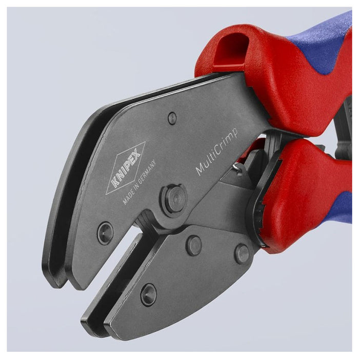 Kìm bấm cose đa năng, loại 3 ngàm bấm dòng MultiCrimp KNIPEX 97 33 01 chiều dài 250mm, khả năng bấm cose từ 0.25mm² - 6mm²