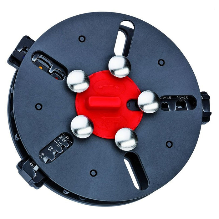 Kìm bấm cose đa năng, loại 3 ngàm bấm dòng MultiCrimp KNIPEX 97 33 01 chiều dài 250mm, khả năng bấm cose từ 0.25mm² - 6mm²