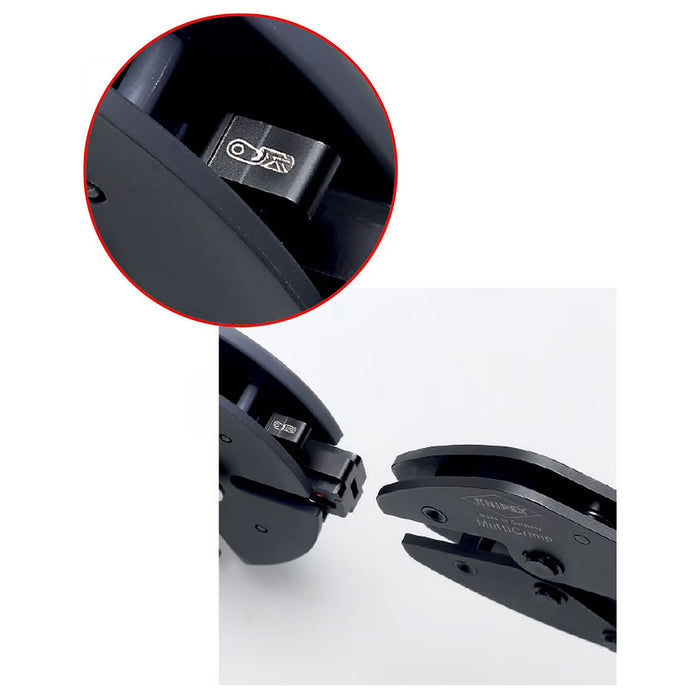 Kìm bấm cose đa năng, loại 3 ngàm bấm dòng MultiCrimp KNIPEX 97 33 01 chiều dài 250mm, khả năng bấm cose từ 0.25mm² - 6mm²