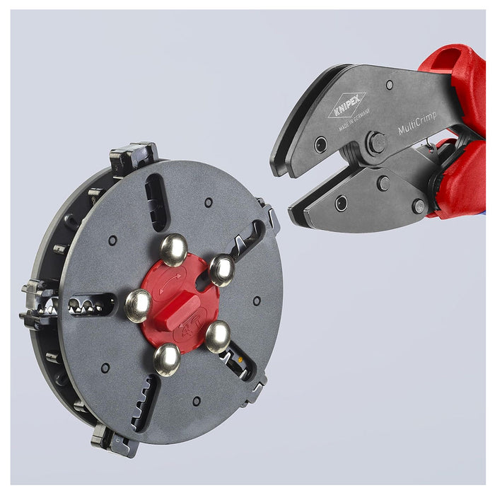 Kìm bấm cose đa năng, loại 5 ngàm bấm dòng MultiCrimp KNIPEX 97 33 02 chiều dài 250mm, khả năng bấm cose từ 0.25mm² - 10mm²