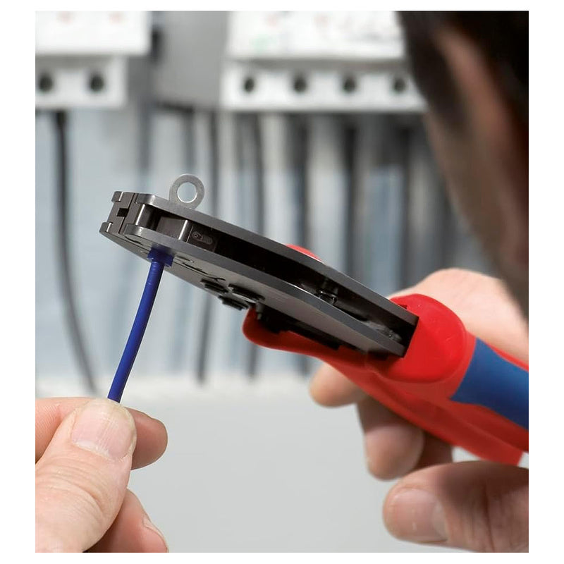 Kìm bấm cose đa năng, loại 5 ngàm bấm dòng MultiCrimp KNIPEX 97 33 02 chiều dài 250mm, khả năng bấm cose từ 0.25mm² - 10mm²