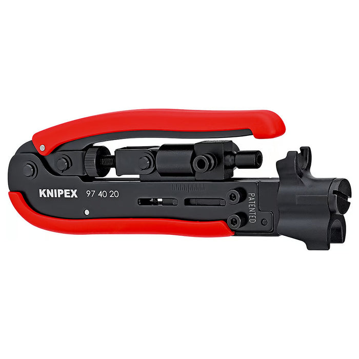 Kìm bấm cáp đồng trục F, BNC, RCA KNIPEX 97 40 20 SB chiều dài 175mm
