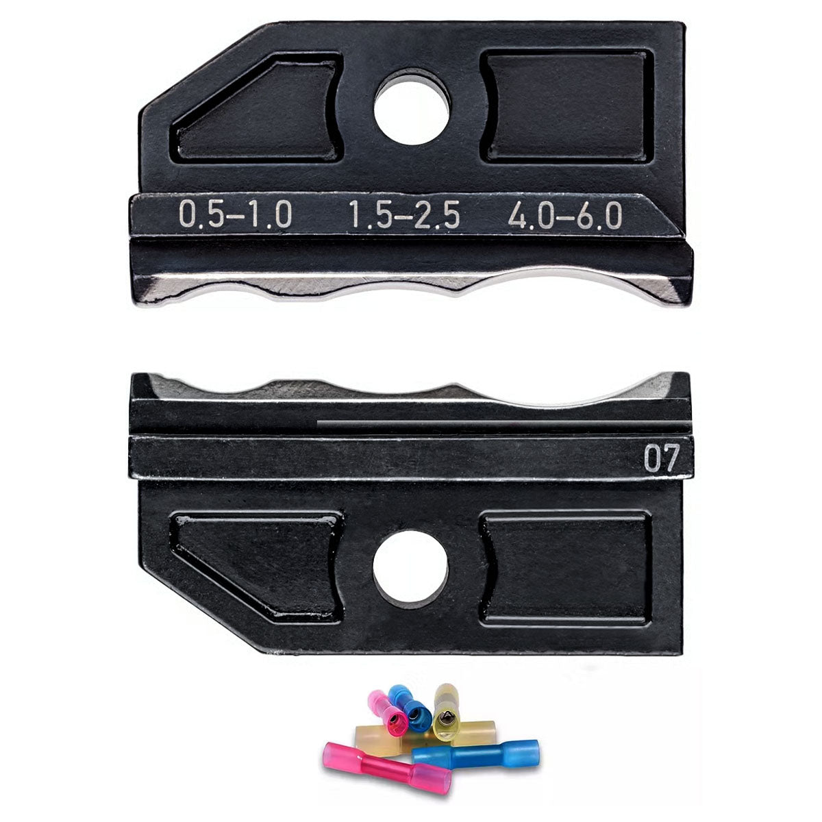 Ngàm bấm cose nối thẳng bọc nhựa cách điện co nhiệt KNIPEX 97 49 07 khả năng bấm cose từ 0.5mm² - 6mm², dùng cho kìm 97 43 200 / 97 43 200 A