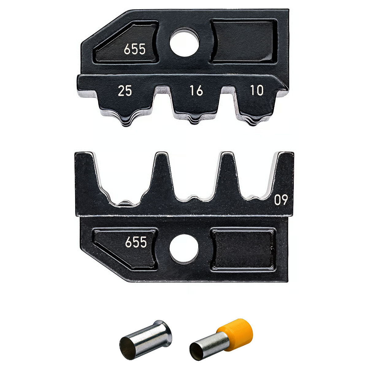 Ngàm bấm cose pin rỗng KNIPEX 97 49 09 khả năng bấm cose 10mm² - 16mm² - 25mm², dùng cho kìm 97 43 200 / 97 43 200 A