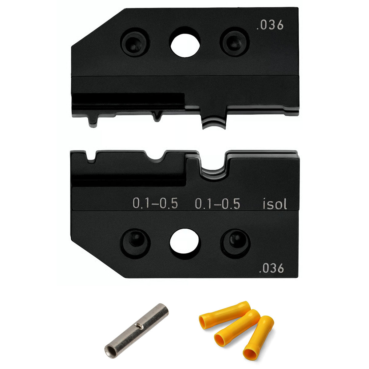 Ngàm bấm cose nối thẳng KNIPEX 97 49 21 khả năng bấm cose từ 0.1mm² - 0.5mm², dùng cho kìm 97 43 200 / 97 43 200 A