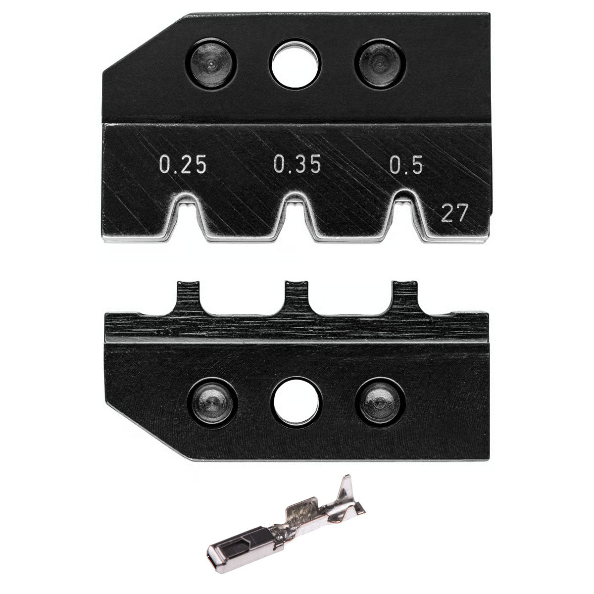 Ngàm bấm cose MQS Tyco Electronics KNIPEX 97 49 27 khả năng bấm cose từ 0.25mm² - 0.5mm², dùng cho kìm 97 43 200 / 97 43 200 A