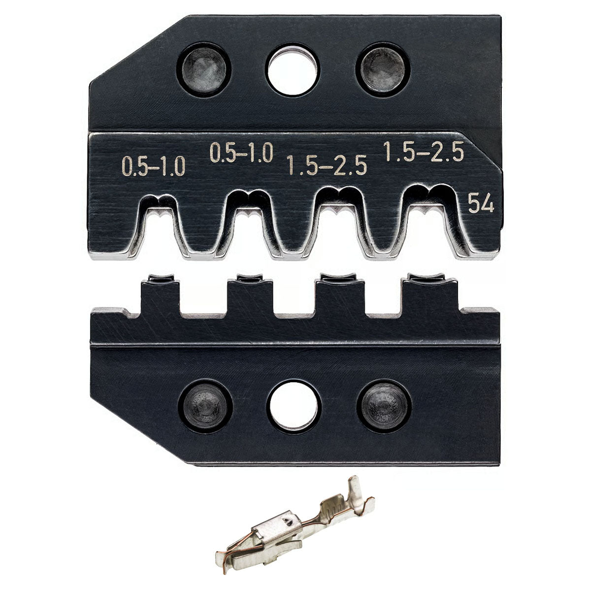 Ngàm bấm cose kết nối Rơ le Timer Tyco Electronics KNIPEX 97 49 54 khả năng bấm cose từ 0.5mm² - 2.5mm², dùng cho kìm 97 43 200 / 97 43 200 A