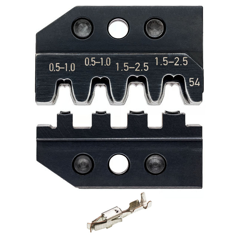 Ngàm bấm cose kết nối Rơ le Timer Tyco Electronics KNIPEX 97 49 54 khả năng bấm cose từ 0.5mm² - 2.5mm², dùng cho kìm 97 43 200 / 97 43 200 A