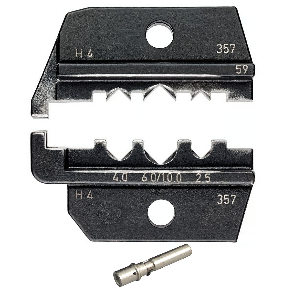 Ngàm bấm cose cho cáp năng lượng mặt trời Helios H4 ( Amphenol ) KNIPEX 97 49 59 khả năng bấm cose từ 2.5mm² - 10mm², dùng cho kìm 97 43 200 / 97 43 200 A