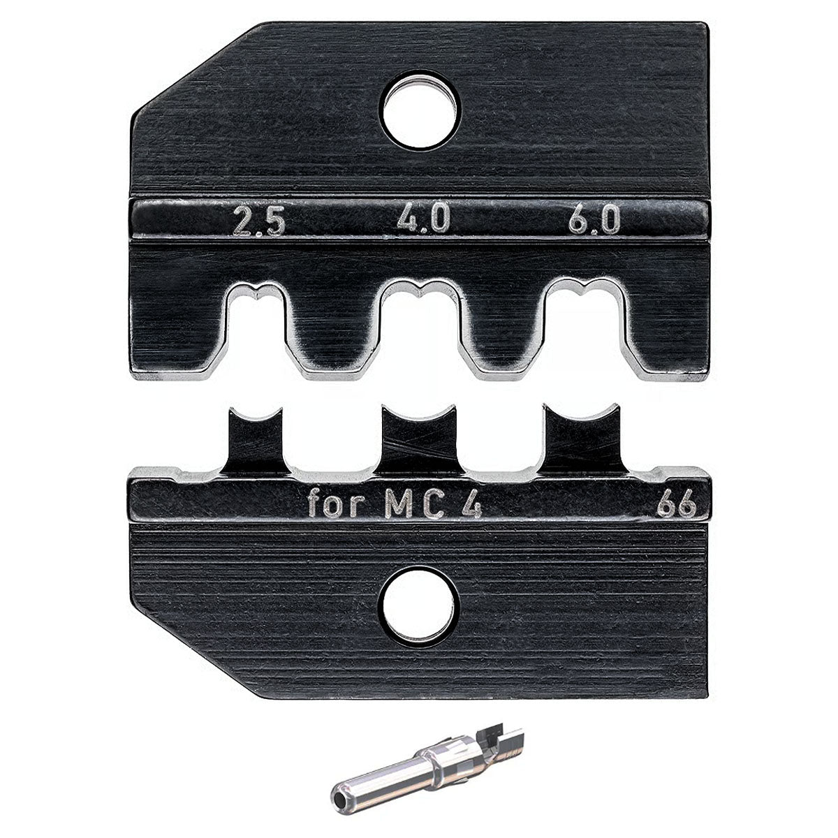 Ngàm bấm cose cho cáp năng lượng mặt trời MC4 KNIPEX 97 49 66 khả năng bấm cose 2.5mm² / 4mm² / 6mm², dùng cho kìm 97 43 200 / 97 43 200 A