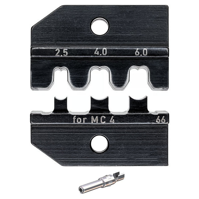 Ngàm bấm cose cho cáp năng lượng mặt trời MC4 KNIPEX 97 49 66 khả năng bấm cose 2.5mm² / 4mm² / 6mm², dùng cho kìm 97 43 200 / 97 43 200 A