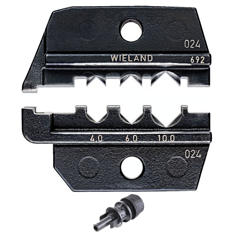 Ngàm bấm cose cho cáp năng lượng mặt trời Wieland PST 40 KNIPEX 97 49 69 2 khả năng bấm cose từ 4mm² - 10mm², dùng cho kìm 97 43 200 / 97 43 200 A