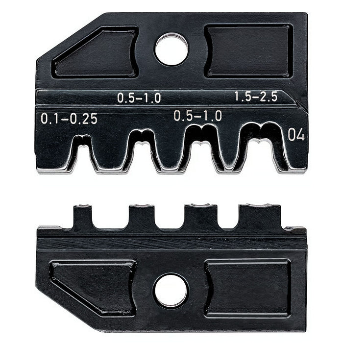 Ngàm bấm cose ghim trần theo tiêu chuẩn DIN KNIPEX khả năng bấm từ 0.1mm² - 2.5mm², dùng cho kìm 97 43 200 / 97 43 200 A