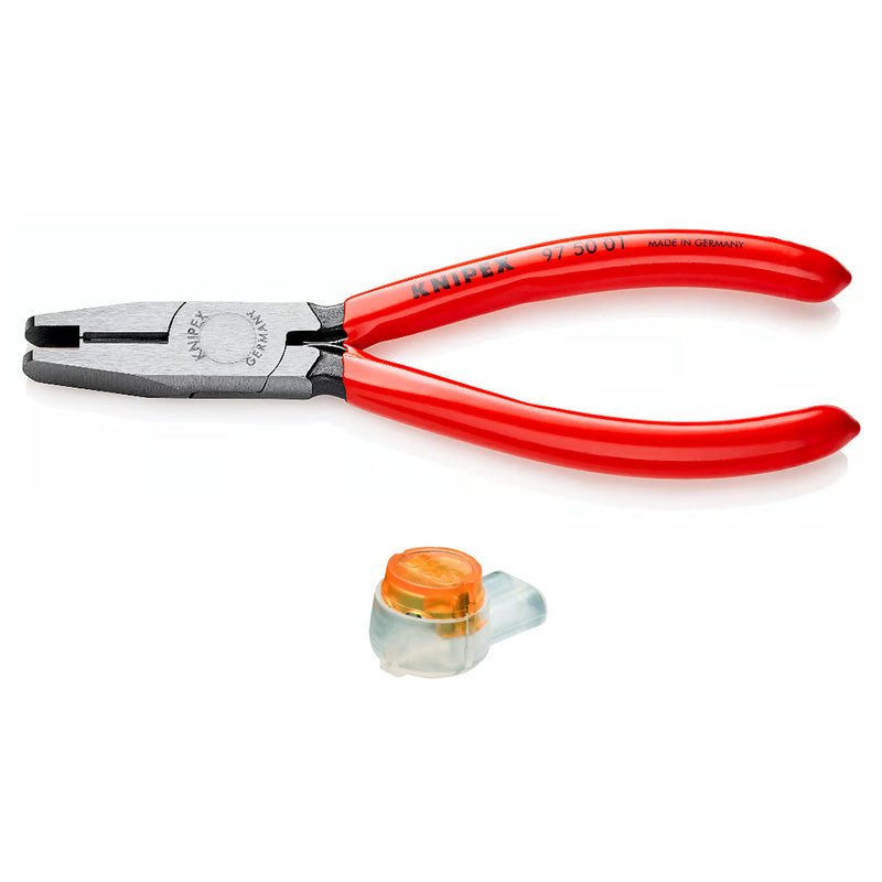 Kìm bấm đầu nối Scotchlok KNIPEX 97 50 01 chiều dài 155mm, khả năng bấm từ 0.4mm - 1.1mm