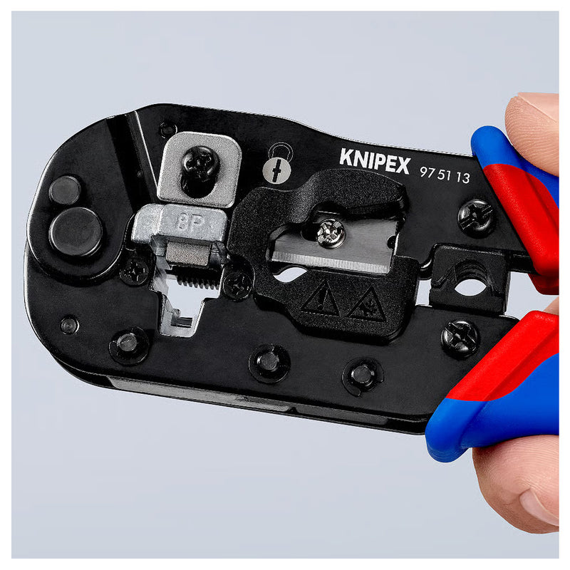 Kìm bấm cose cáp mạng KNIPEX 97 51 13 chiều dài 190mm, cho cose RJ45