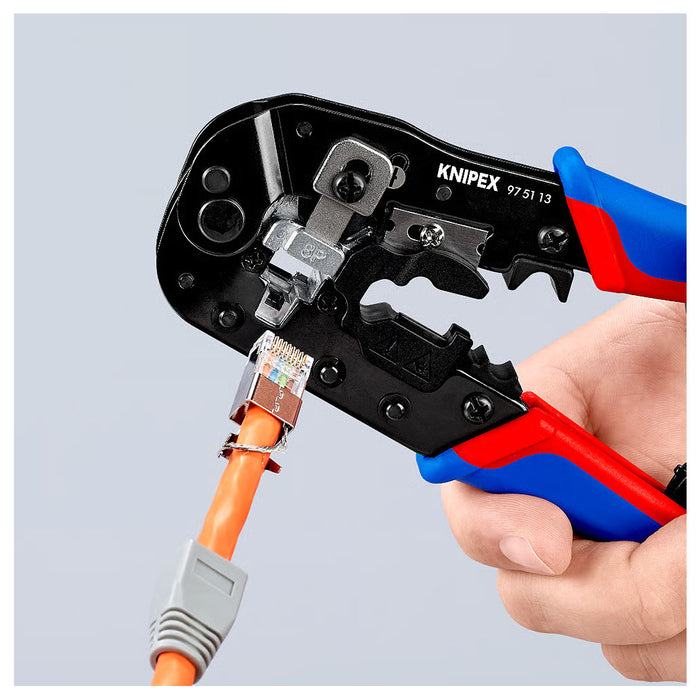 Kìm bấm cose cáp mạng KNIPEX 97 51 13 chiều dài 190mm, cho cose RJ45