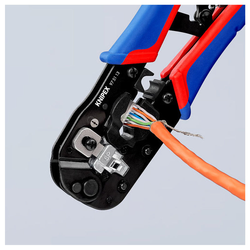 Kìm bấm cose cáp mạng KNIPEX 97 51 13 chiều dài 190mm, cho cose RJ45