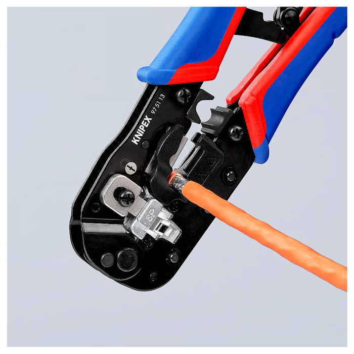 Kìm bấm cose cáp mạng KNIPEX 97 51 13 chiều dài 190mm, cho cose RJ45