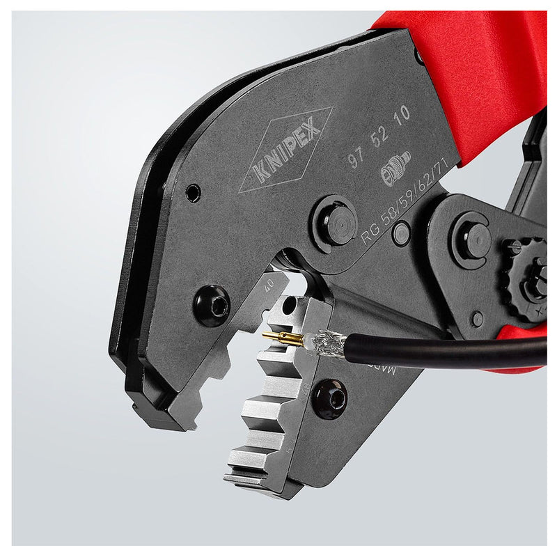 Kìm bấm cose BNC, TNC cho cáp đồng trục KNIPEX 97 52 10 chiều dài 250mm