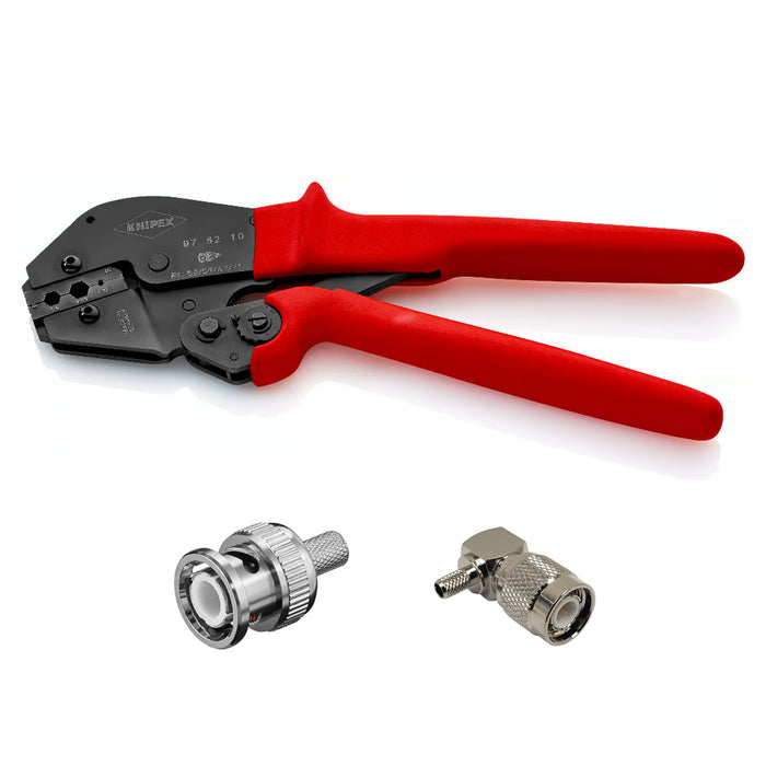 Kìm bấm cose BNC, TNC cho cáp đồng trục KNIPEX 97 52 10 chiều dài 250mm