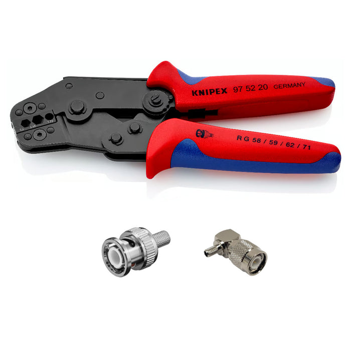 Kìm bấm cose BNC, TNC cho cáp đồng trục KNIPEX 97 52 20 chiều dài 195mm