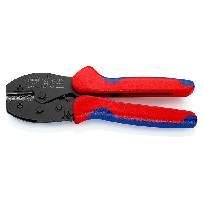 Kìm bấm cose trần nối thẳng dòng PreciForce KNIPEX 97 52 30 chiều dài 220mm, khả năng bấm cose từ 1.5mm² - 10mm²
